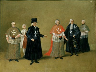 Grand Master and Chaplains of the Knights of the Order of Malta by Antoine de Favray